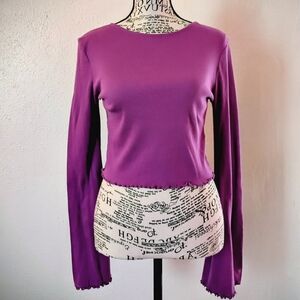 BDG urban outfitters purple ribbed crop top